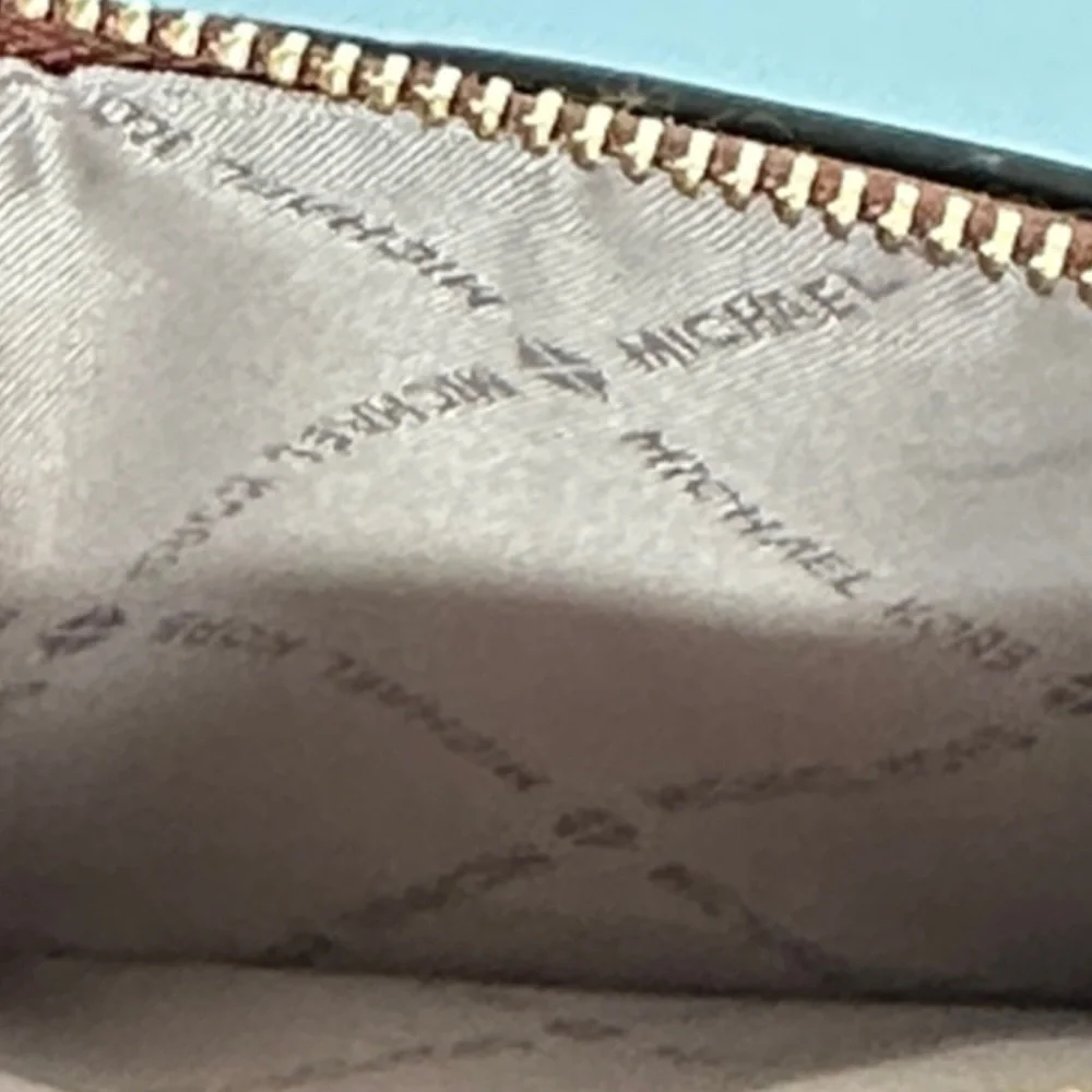 Michael Kors Tan Wallet with Gold Zipper